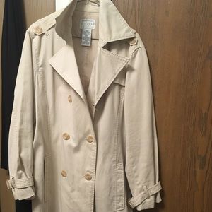 Cotton khaki trench coat/ pea coat
